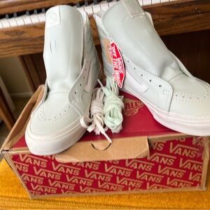 Vans High-Top Sneakers SK8-Hi Slim Zip Zephyr Blu (Leather)! RARE - W9.5/ M8